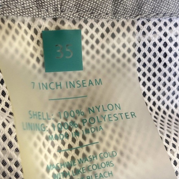 Bononos Swimshorts Mens Size 35 Striped Blue Drawstring Waist Pockets - Picture 7 of 10